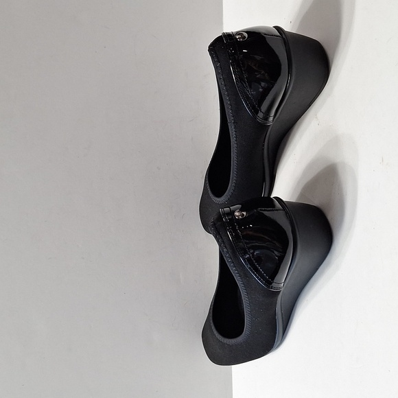 Anne Klein NEW iFlex Black Classic Preppy Capsule Wedge Heel Shoes Size 9 - Picture 8 of 13